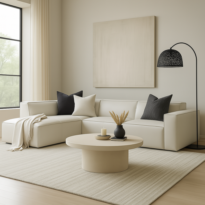 Giacomo Premium Leather 4 Seater Corner Sofa