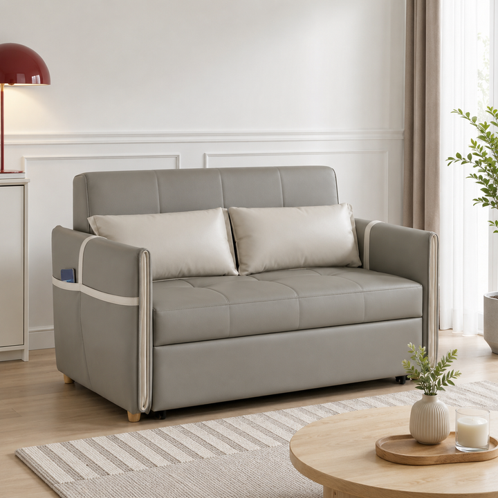 Elvie Faux Leather Sofa Bed
