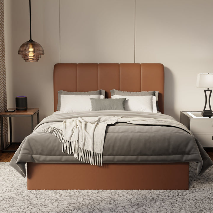 Caldrin Faux Leather Drawer Bed Frame (Pet Friendly) by Somnuz
