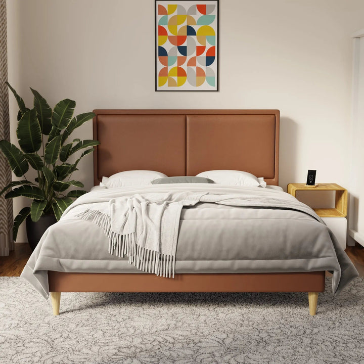 Bravelle Faux Leather Bed Frame (Pet Friendly) by Somnuz