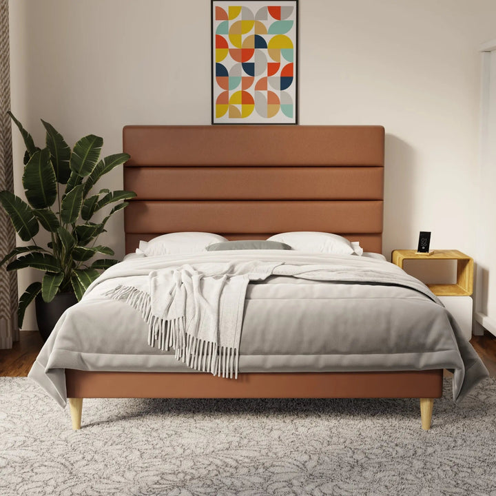 Corlune Faux Leather Bed Frame (Pet Friendly) by Somnuz