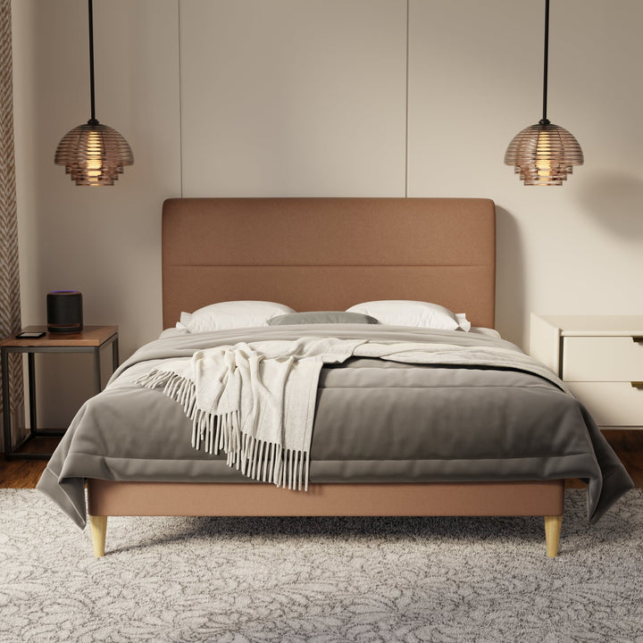 Lysara Fabric Bed Frame (Water Repellent & Pet friendly) by Somnuz
