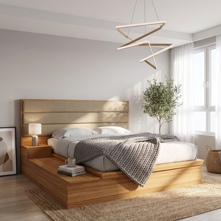 Adron Wooden Platform Storage Bed Frame