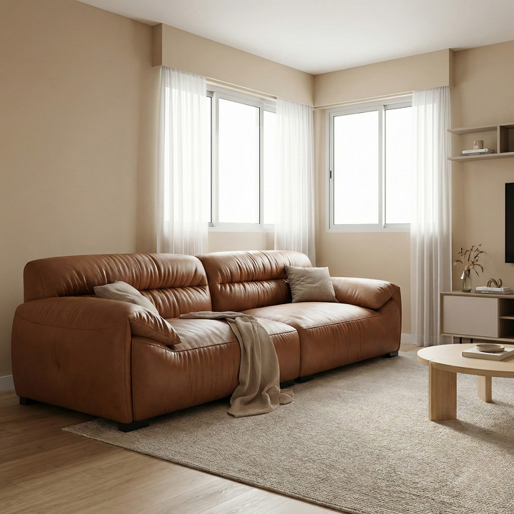 Lotus Leather Sofa