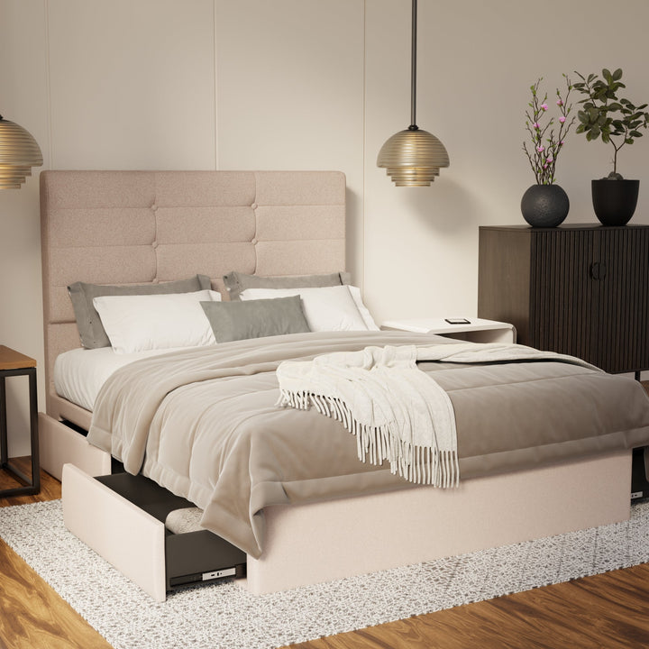 Kaelen Fabric Drawer Bed Frame (Water Repellent & Pet Friendly) By Esteller