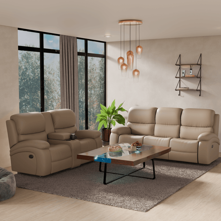 Cyndee Leather Recliner Sofa