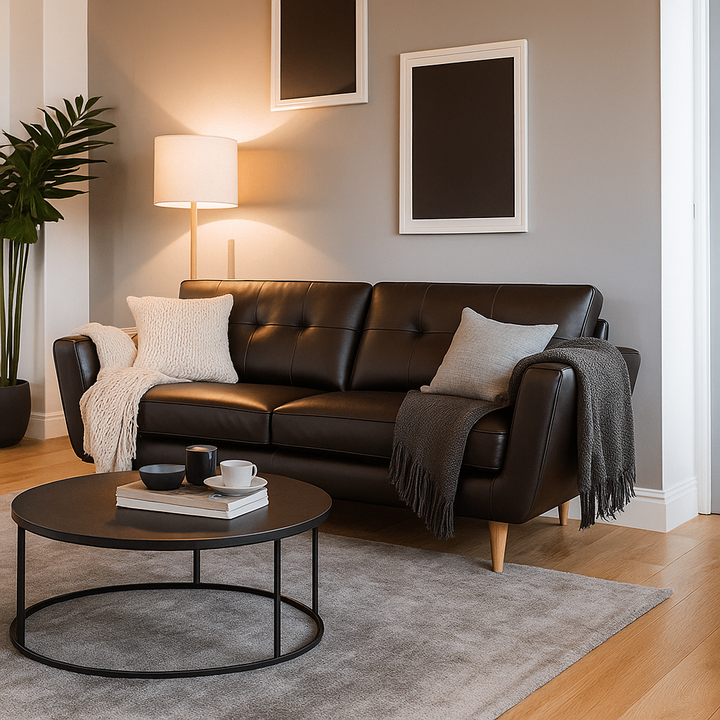 Shigeru Genuine Leather Sofa