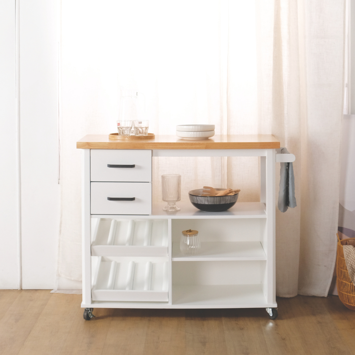 Cove White Kitchen Trolley