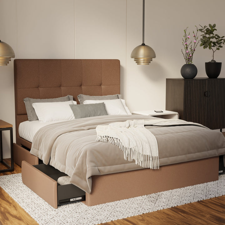 Marlowe Fabric Drawer Bed Frame (Water Repellent & Pet Friendly) By Esteller