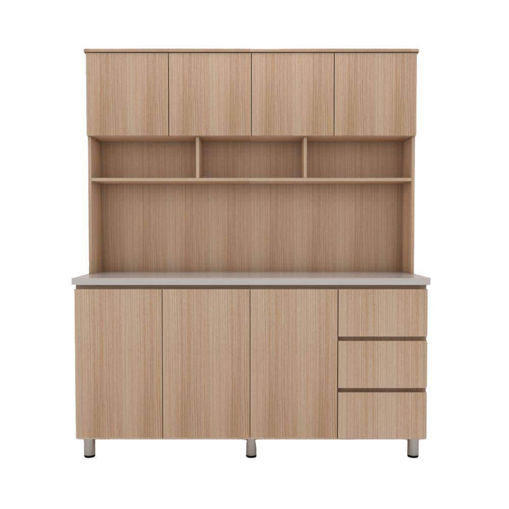 Lorena 3 Door Kitchen Cabinet with Top