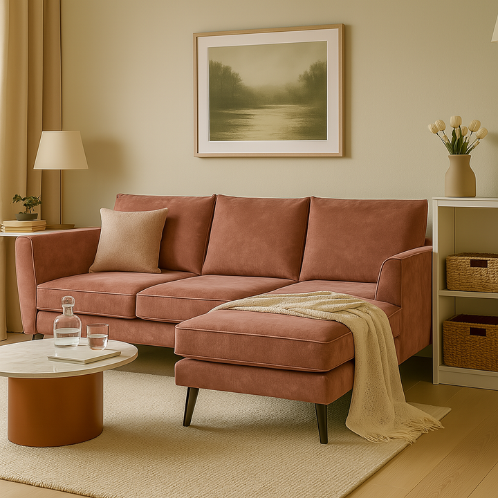 Takuto Fabric L-Shaped Sofa