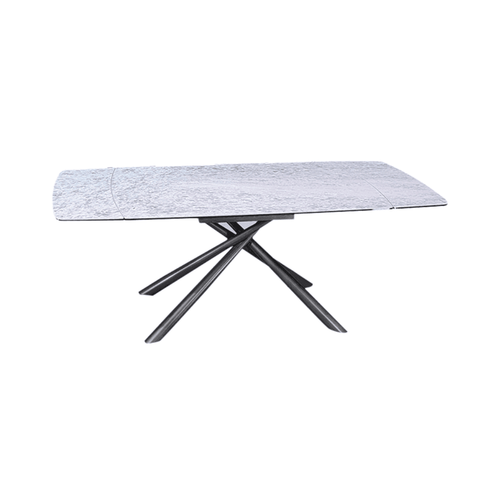 Sophia Extendable Dining Table with Glossy Grey Sintered Stone Top