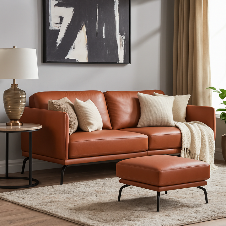Nobuko Genuine Leather Sofa