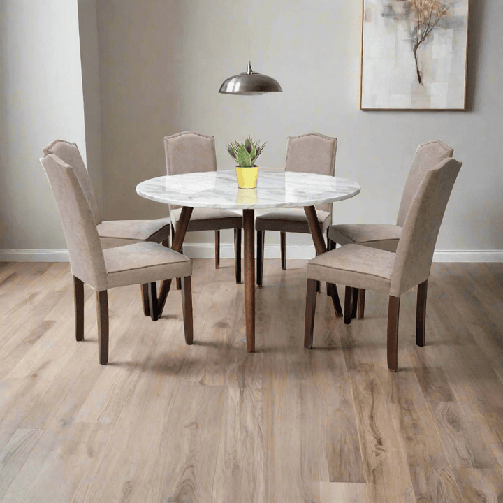 Delyth Round Dining Set (1+6)