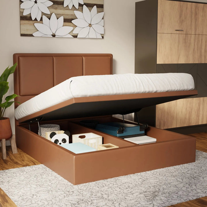 Velmira Faux Leather Storage Bed Frame (Pet Friendly) by Somnuz