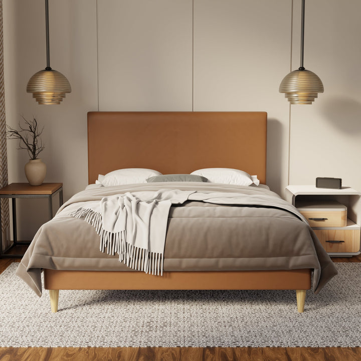 Kira Genuine Leather Bed Frame By Esteller