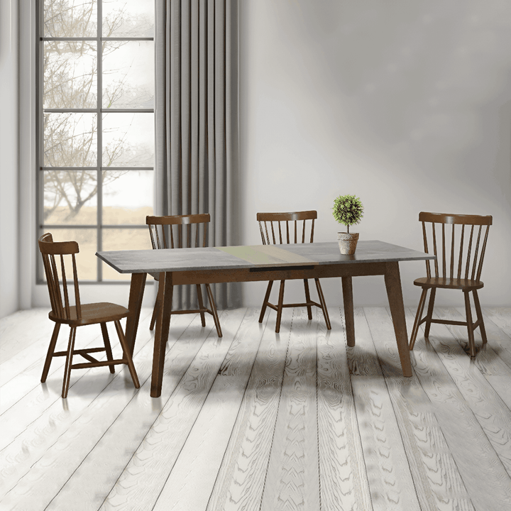 Margot Extendable Wooden Dining Set (1+4)