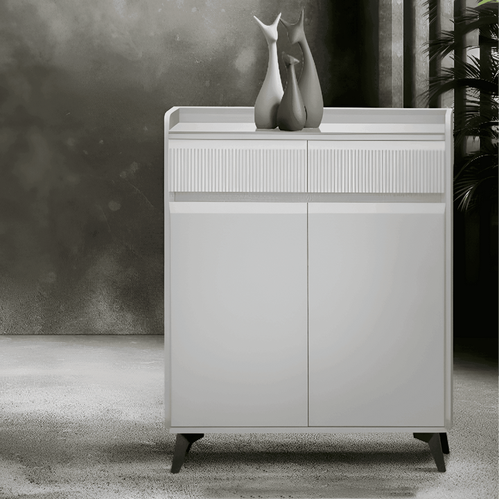 Evania 2 Door Shoe Cabinet with Sintered Stone Top