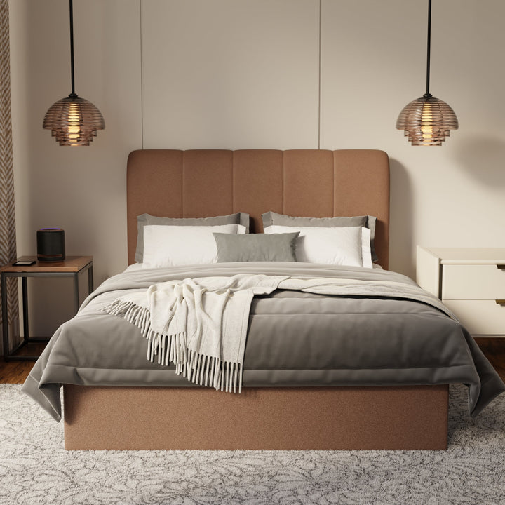 Caldrin Fabric Drawer Bed Frame (Water Repellent & Pet friendly) by Somnuz