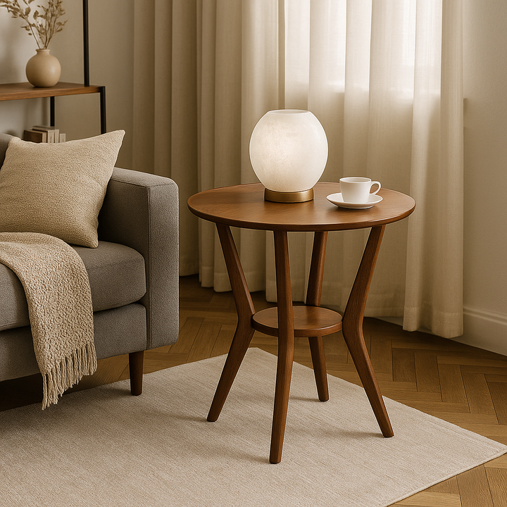 Alvyn Wooden Side Table (60cm)