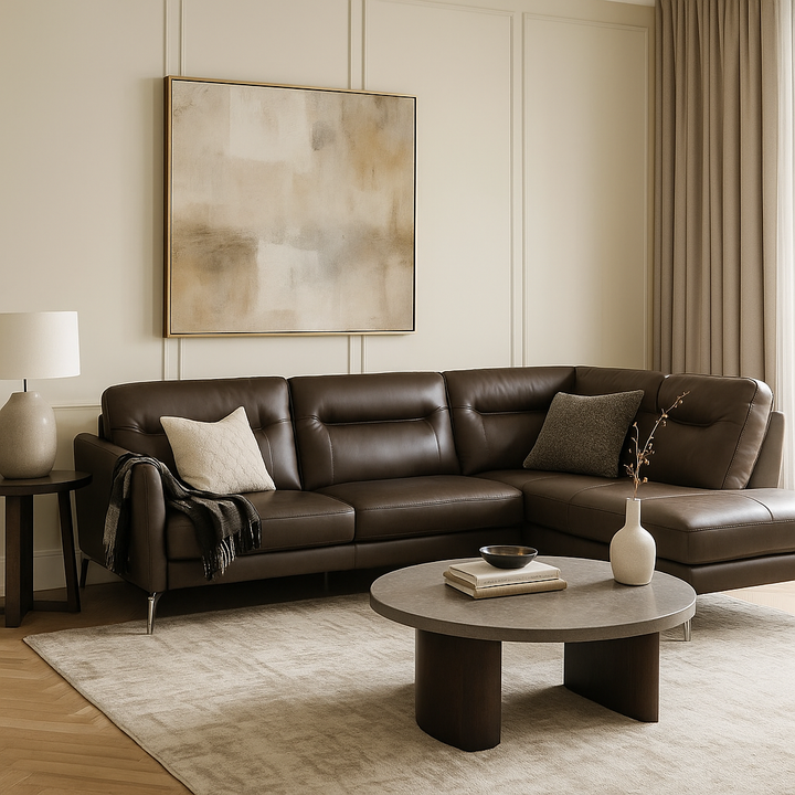 Ryouta Genuine Leather Corner L-Shaped Sofa
