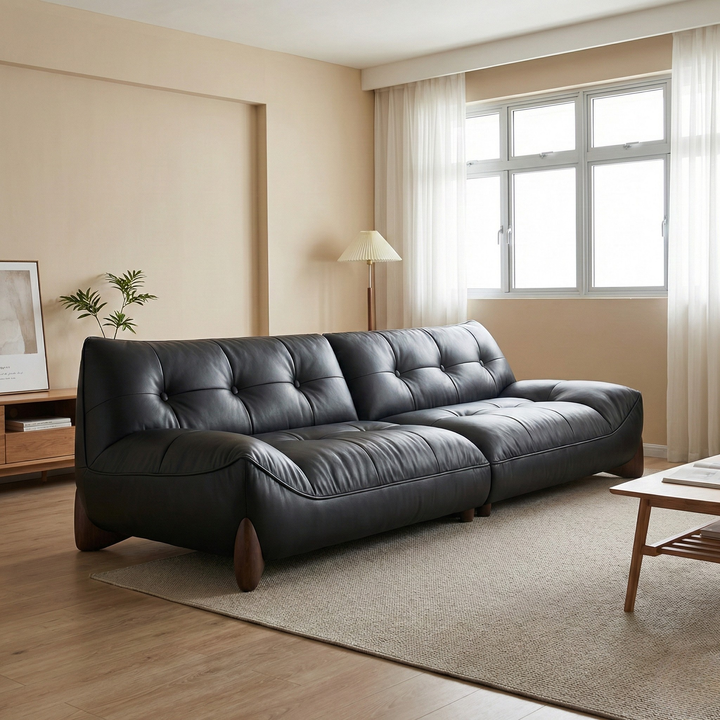 Delon Leather Sofa