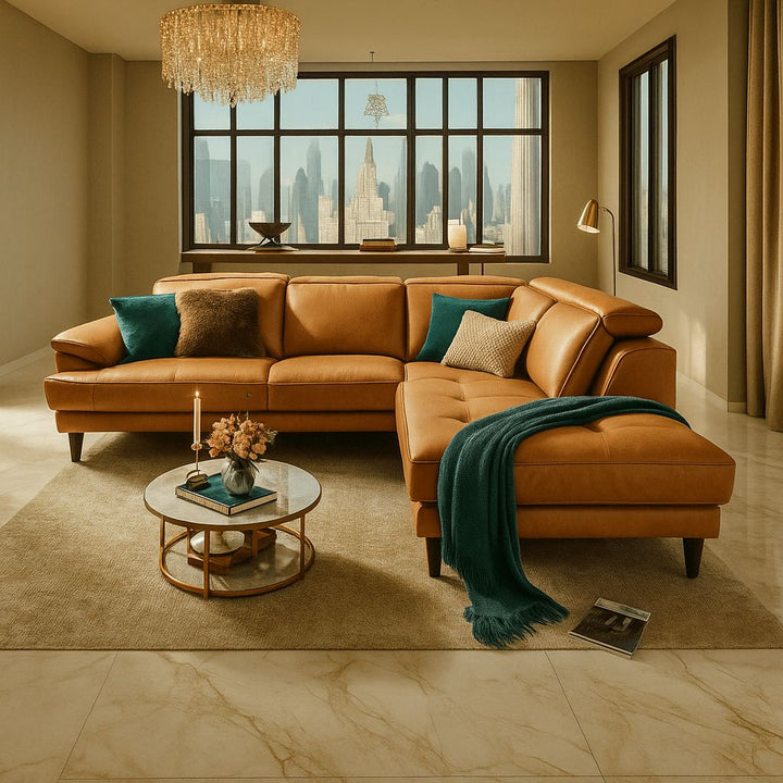 Maia Genuine Leather Sectional Sofa