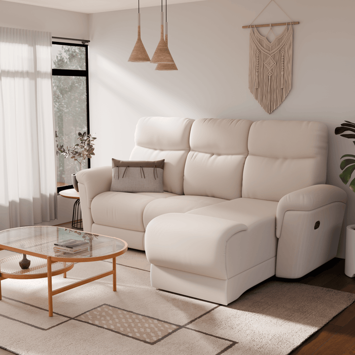 Kayle Fabric Recliner L-Shaped Sofa (Pet Friendly & Water Repellent)