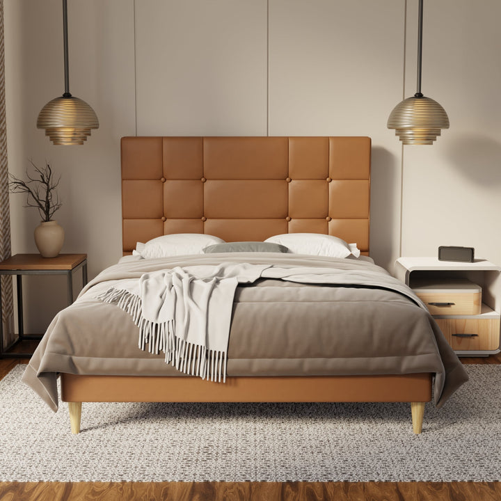 Elara Genuine Leather Bed Frame By Esteller