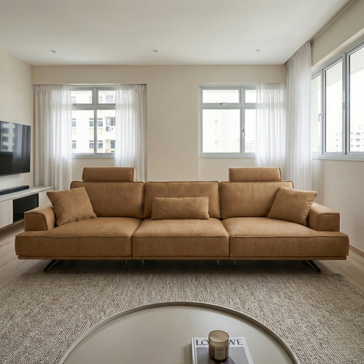 Niro Fabric Adjustable Headrest Sofa