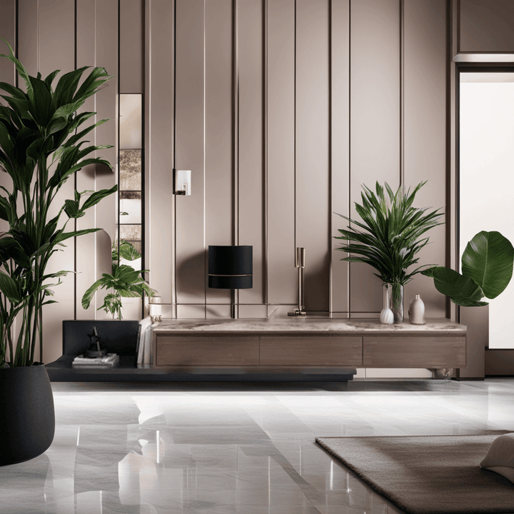 Azeriel Glossy Sintered Stone Extendable Tv Console