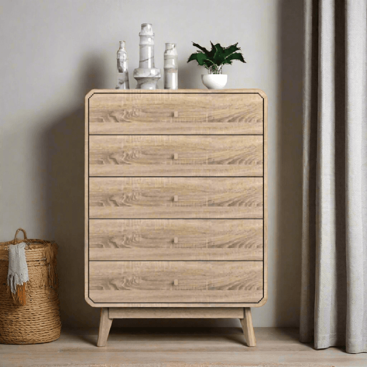 Viron Wooden Chest of Drawer (80cm)