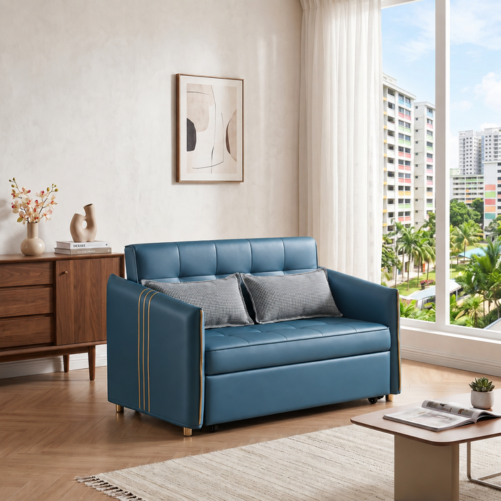 Lenovia Faux Leather Sofa Bed