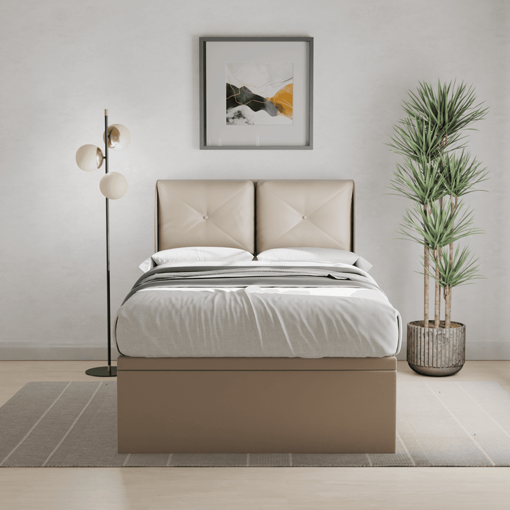 Mohave Faux Leather Storage Bed