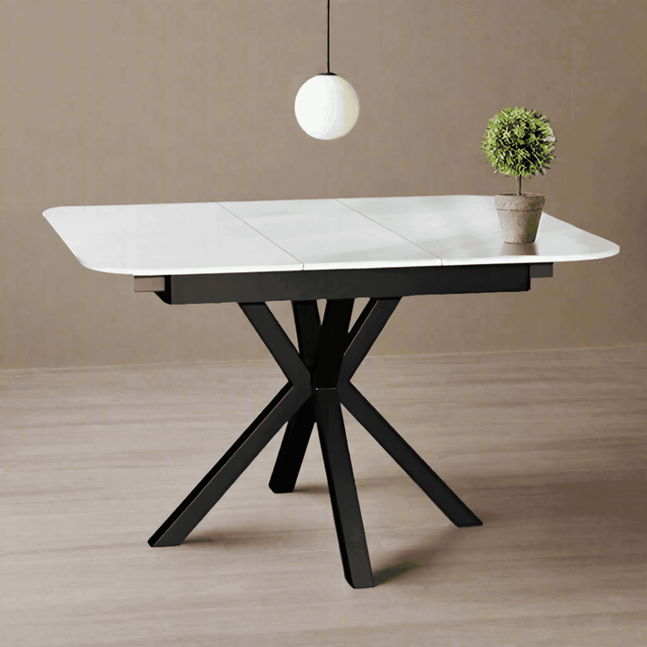 Heiwa Extendable Dining Table with Crystalised Stone Top