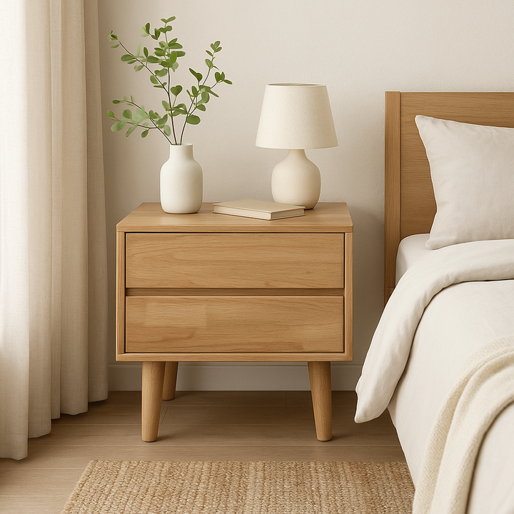 Barnie Wooden Bedside Table