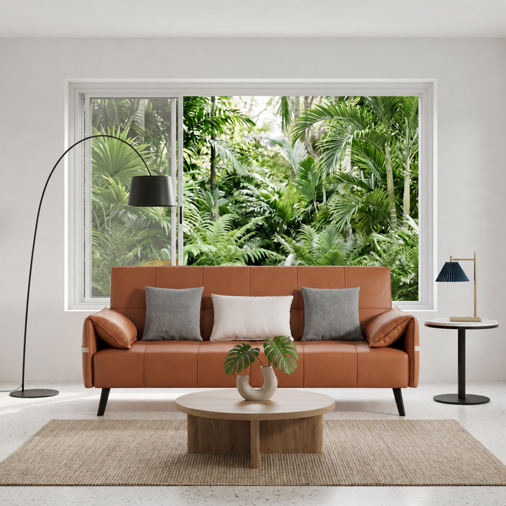 Estelva Faux Leather Sofa Bed