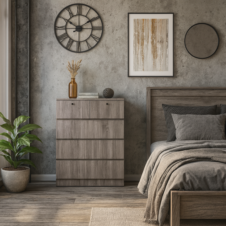 Myrton Chest of Drawers in Cappuccino (80cm)