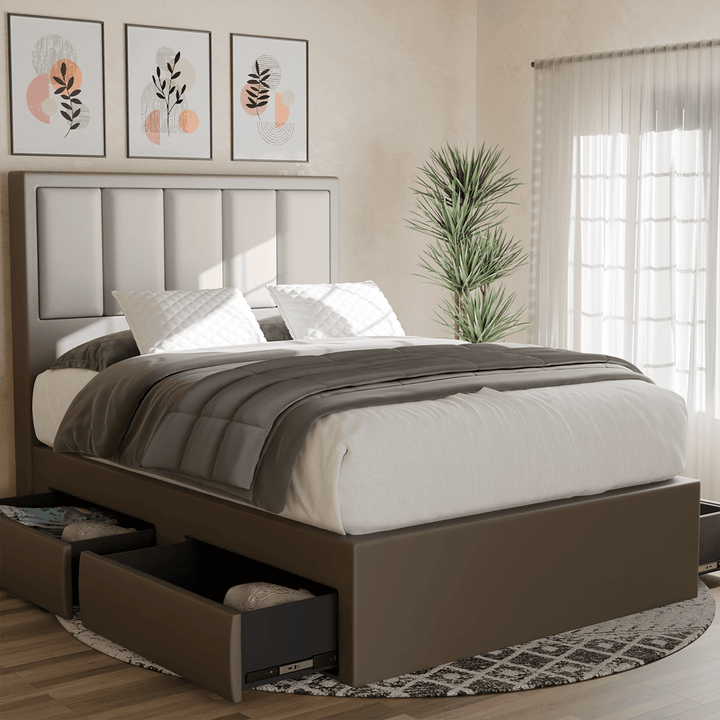 Marley Faux Leather Drawer Bed Frame
