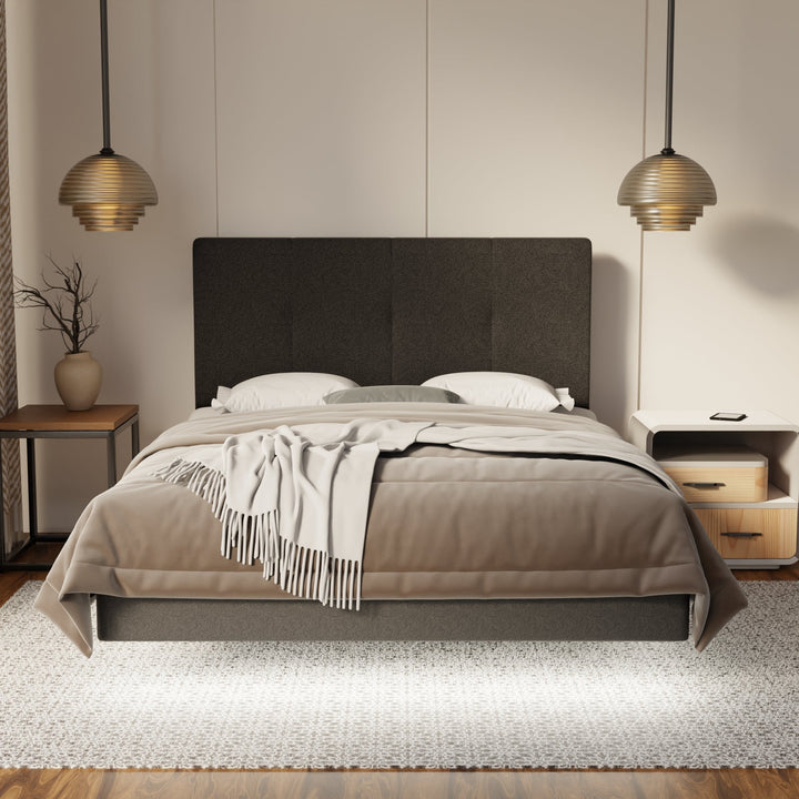 Lyra Fabric Floating Bed Frame (Water Repellent, Pet Friendly & LED) By Esteller