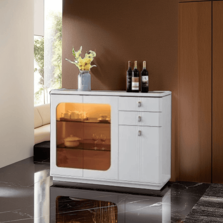 Yoden Polished Sintered Stone Buffet Hutch (120cm)