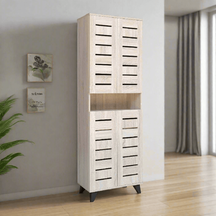 Warrick Tall Wooden Shoe Cabinet (60cm)