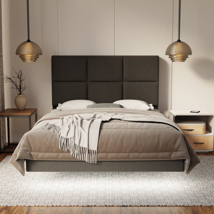 Caspian Fabric Floating Bed Frame (Water Repellent, Pet Friendly & LED) By Esteller