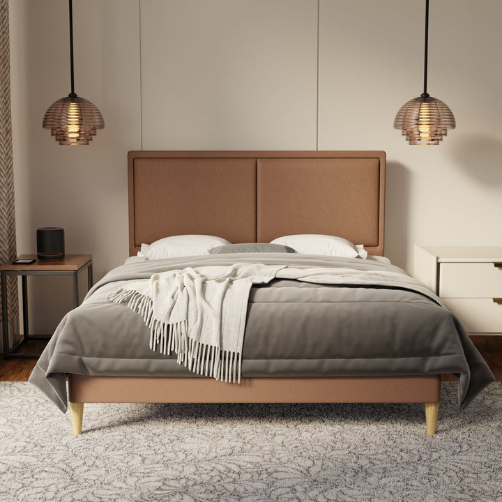 Bravelle Fabric Bed Frame (Water Repellent & Pet friendly) by Somnuz