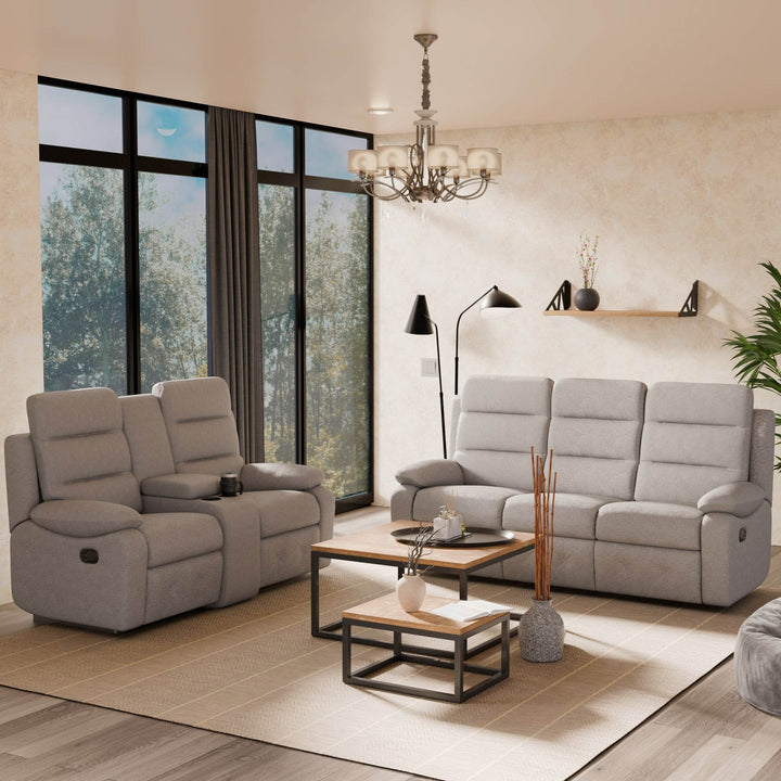 Rodney Belgium Fabric Recliner Sofa (Water Repellent)