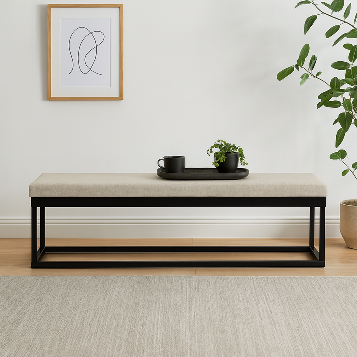 Bazil Faux Leather Dining Bench