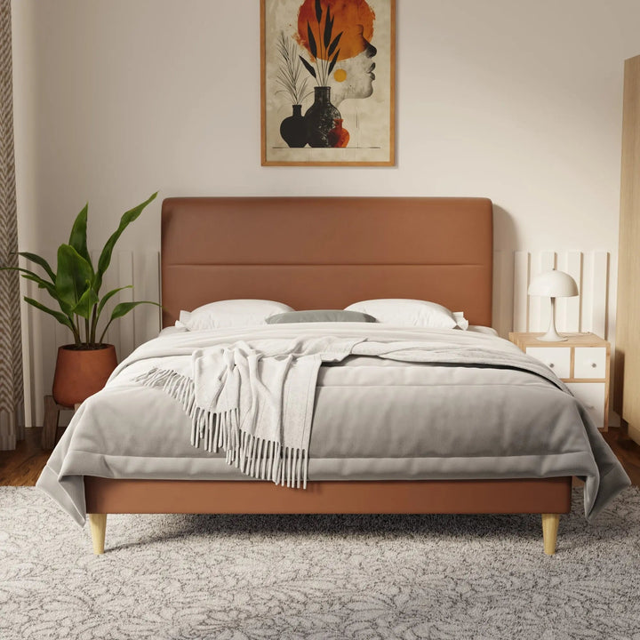 Lysara Faux Leather Bed Frame (Pet Friendly) by Somnuz