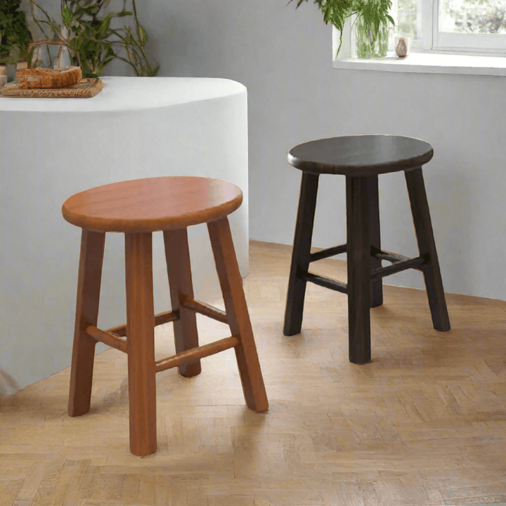 [Set of 4] Elarion Junior Wooden Stool
