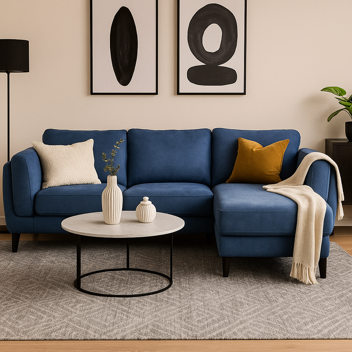 Shigeo Fabric L-Shaped Sofa (Water Repellent & Pet Friendly)