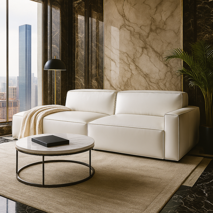 Giacomo Premium Genuine Leather 3 Seater Extended Sofa